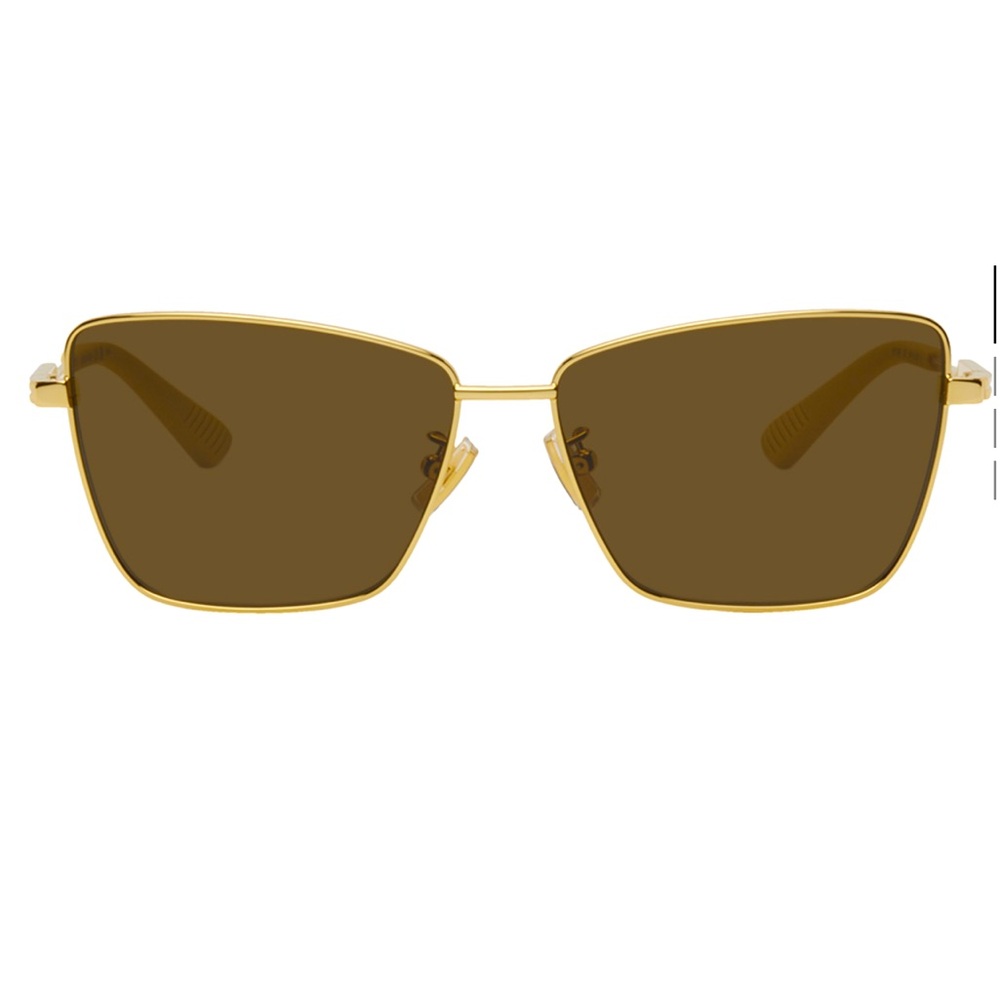 Bottega Veneta Rectangle Metal Sunglasses